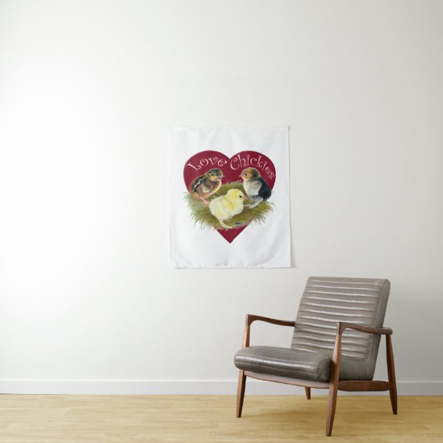 Love Chickies Tapestry (In Situ)