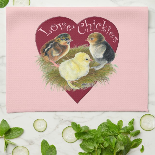 Love Chickies Tea Towel (Folded)