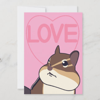 Love chipmunk holiday card
