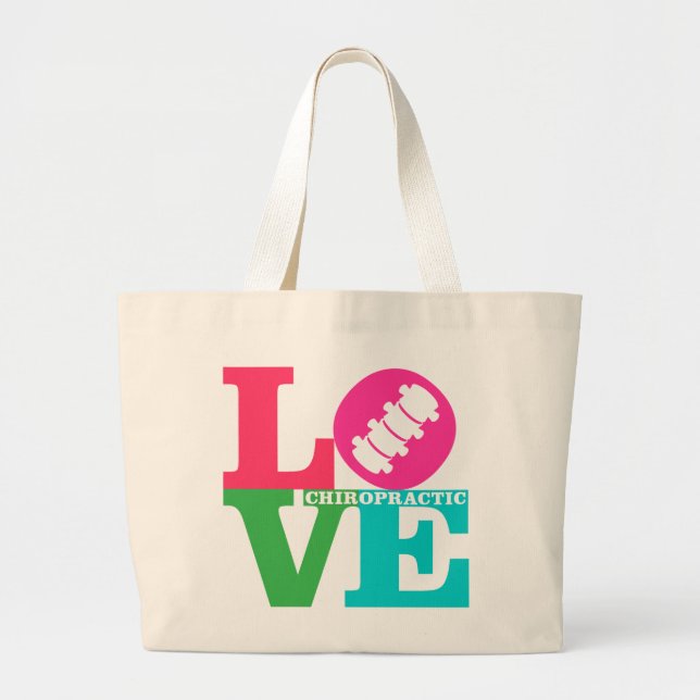 LOVE Chiropractic {Colours} Tote Bag (Front)