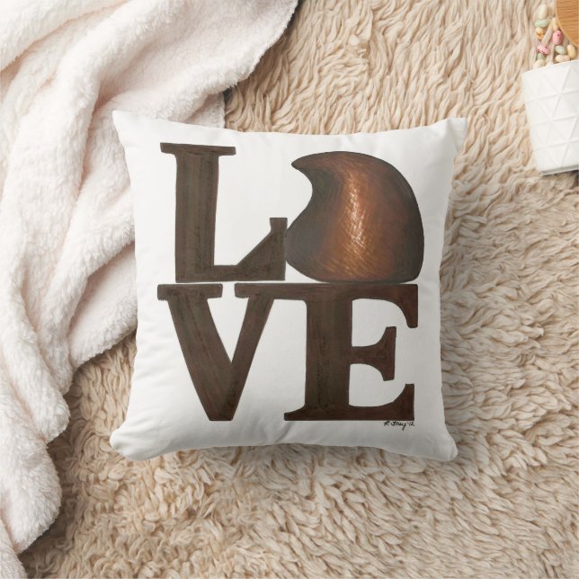 LOVE Chocolate Drop Chocoholic Valentine's Day Cushion (Blanket)