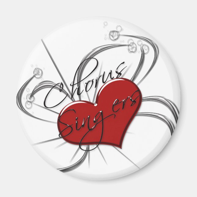 Love Chorus Singers Heart Magnet (Front)