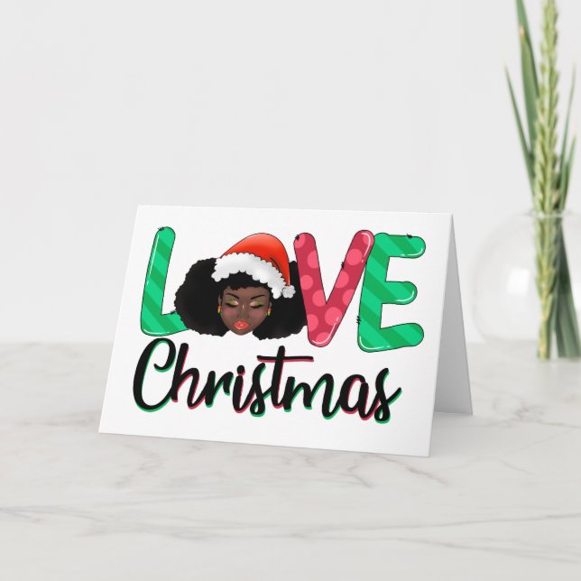 Love Christmas Afro Card (Front)