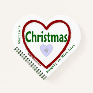 Love Christmas (Heart-Shaped) Spiral Notebook