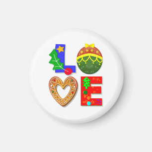 Love Christmas, Love Cookies and Christmas Magnet