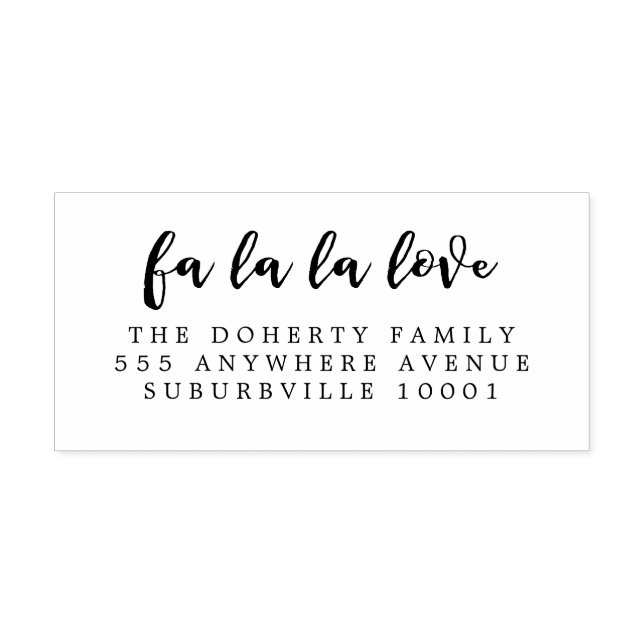 Love Christmas Return Address Wooden Stamp (Imprint)