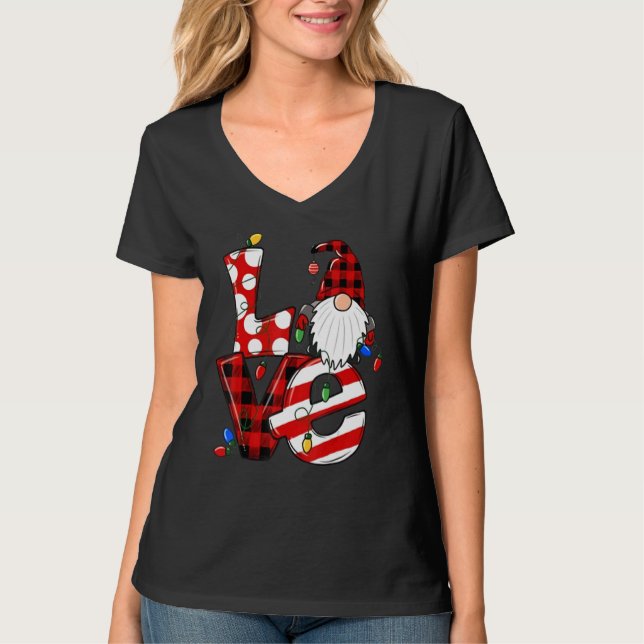 Love Christmas  Santa Claus Gnome Merry Christmas  T-Shirt (Front)