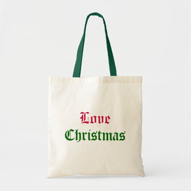 Love Christmas Tote Bag (Front)