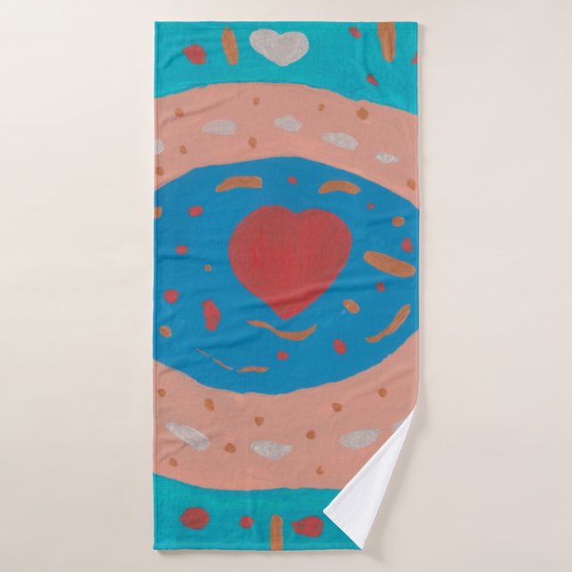 Love Circles  Bath Towel (Bath Towel)