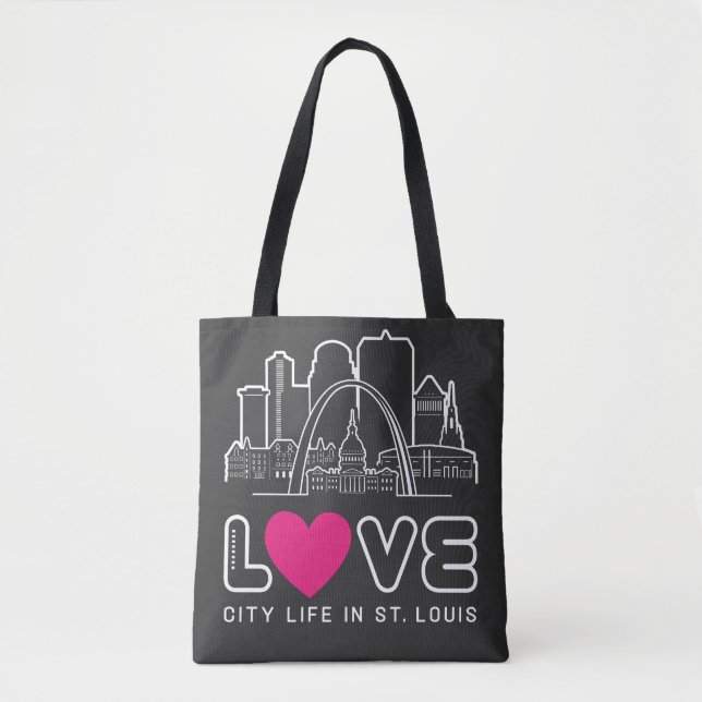 Love City Life in St. Louis Missouri Tote Bag (Front)