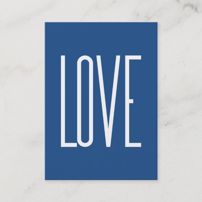 Love Classic Blue Business Card (Front)