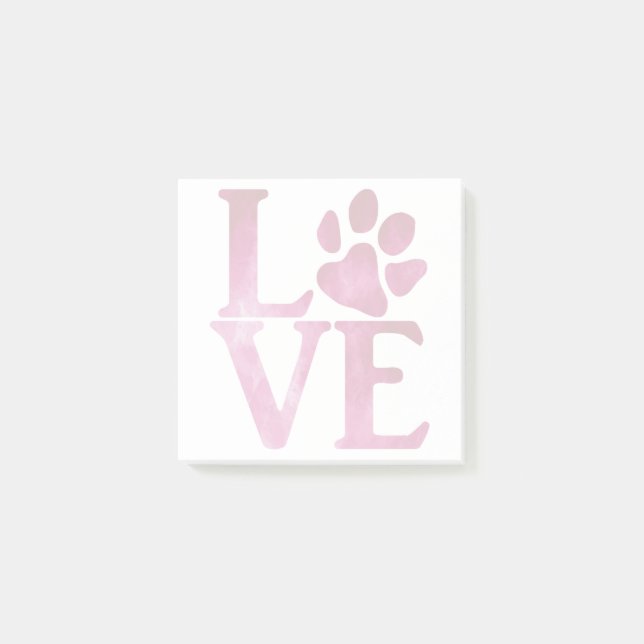 Love Classic Bright Pink Post-it Notes (Front)
