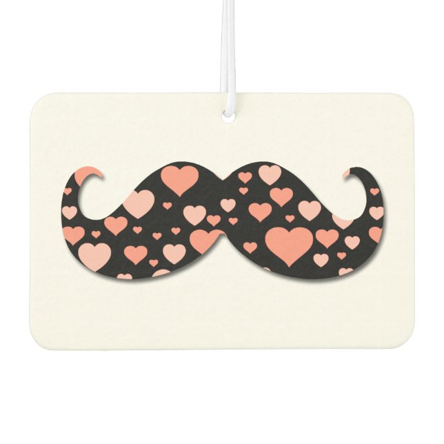 Love Classic Moustache Car Air Freshener (Front)