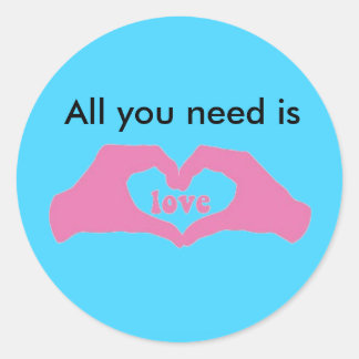 Love Classic Round Sticker