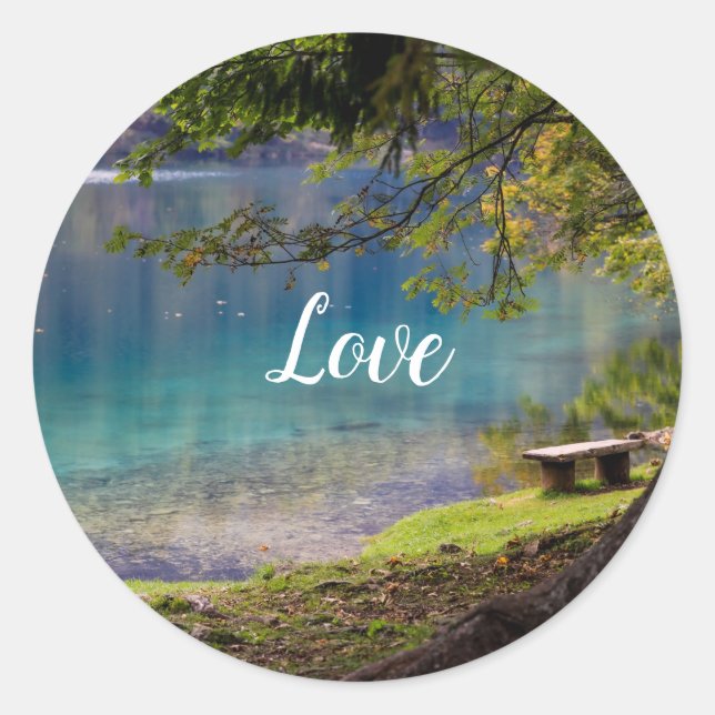 Love Classic Round Sticker (Front)