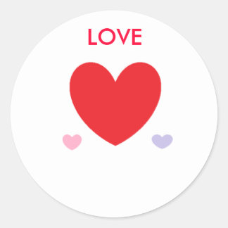 love classic round sticker