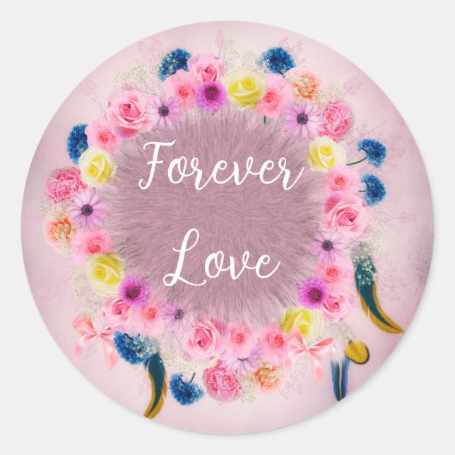 Love Classic Round Sticker (Front)