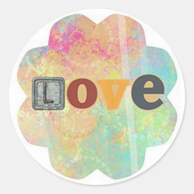 Love Classic Round Sticker (Front)