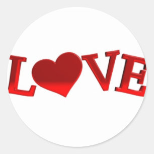 Love Classic Round Sticker