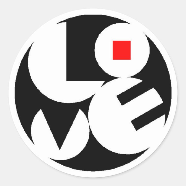 Love Classic Round Sticker (Front)