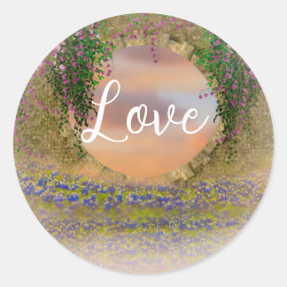 Love Classic Round Sticker