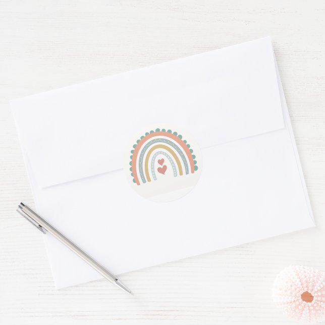 Love Classic Round Stickers (Envelope)