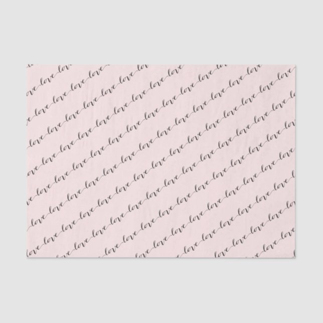 Love Classic Script Chic Calligraphy Tissue Paper (Front)