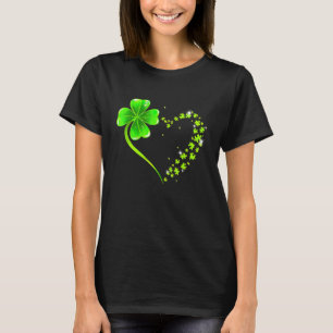 Love clover shamrock heart lucky charm irish St pa T-Shirt