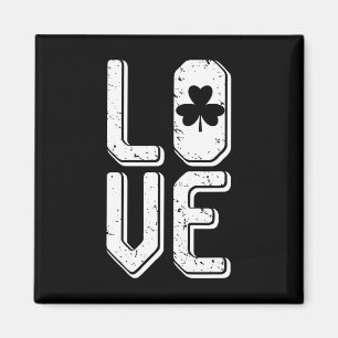 Love Clover St Patricks Day Pub Art Picture Design Magnet