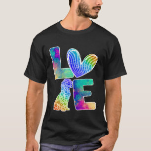 Love Cocker Spaniel Tie Dye Rainbow Dog Lover T-Shirt