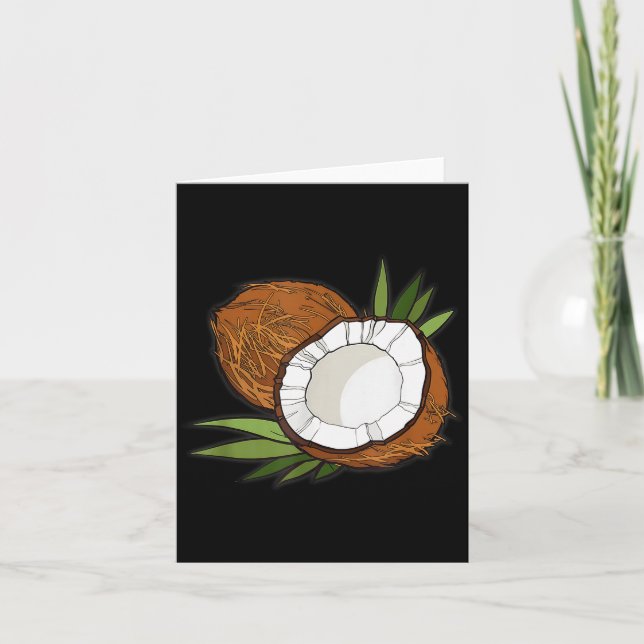 Love Coconut Women Shirt Coconut Lovers For Kids A Card (Front)