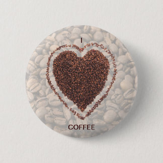 Love Coffee 6 Cm Round Badge