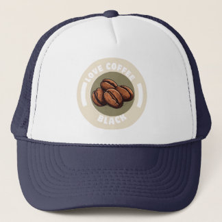 Love Coffee Black Trucker Hat