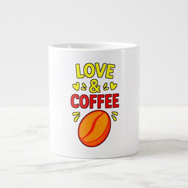 Love & Coffee – Funny Coffee Mug (Front)