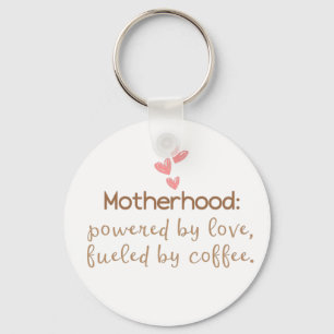 Love & Coffee Mum Life Typography Print Key Ring
