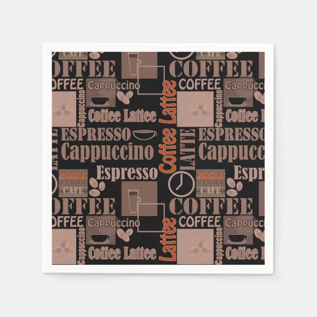 Love coffee pouf napkin (Front)