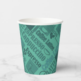 Love coffee pouf paper cups