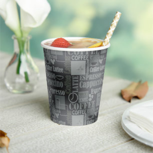 Love coffee pouf paper cups