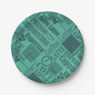 Love coffee pouf paper plate