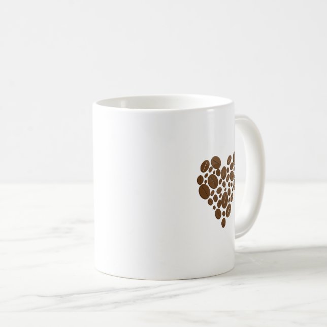 Love Coffee Unique Words Coffee Mug (Front Right)