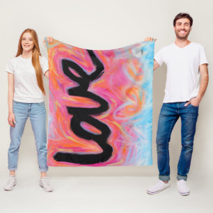 "LOVE" Collection Fleece Throw Blanket