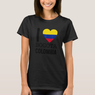 Love Colombia Bogotá Souvenir Flag Map Colombian C T-Shirt