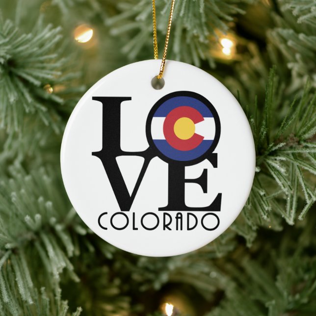 LOVE Colorado Ceramic Tree Decoration (Tree)