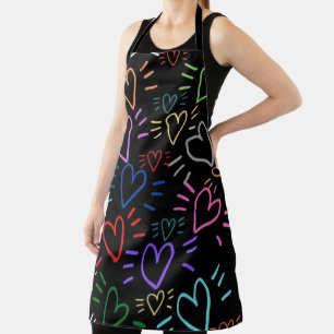 Love Colored Hearts Apron