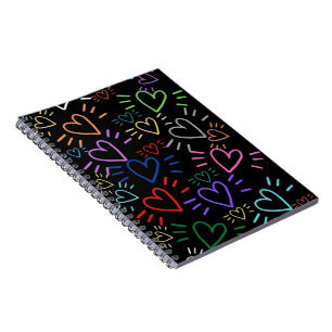 Love Colored Hearts Notebook