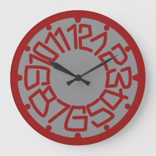 Love COLORS AND GRAYS by Masanser Large Clock