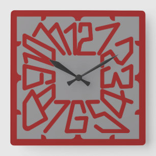 Love COLORS AND GRAYS by Masanser Square Wall Clock