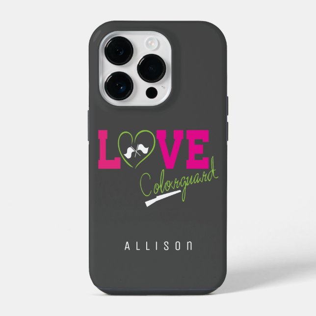 Love Colour Guard Typography iPhone Case (Back)