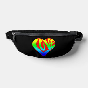 Love Colourful Heart Valentines Day Bum Bags