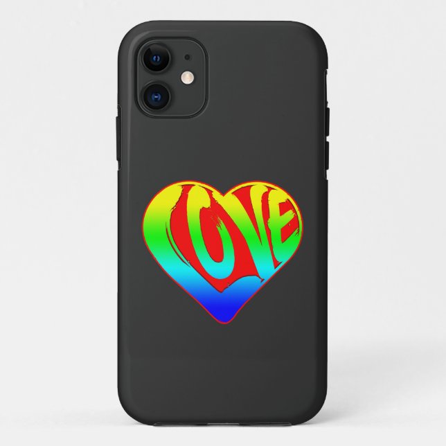Love Colourful Heart Valentines Day Case-Mate iPhone Case (Back)